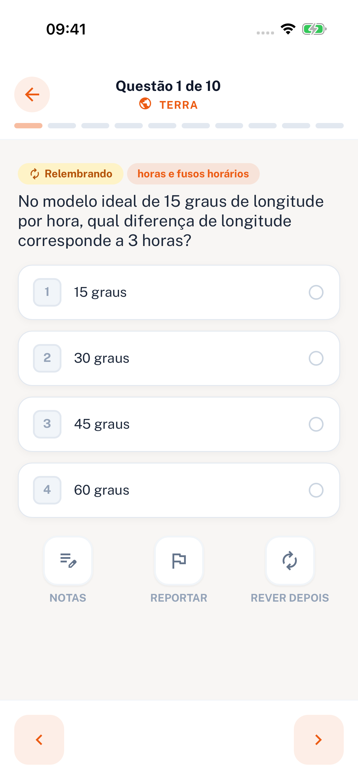 Quiz em andamento
